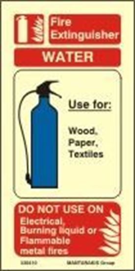 Picture of FIRE EXTINGUISHER INSTRUCT.FOR  WATER 10X20