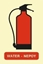 Εικόνα της WATER EXTINGUISHER SIGN 15X10