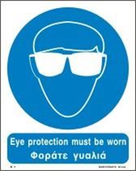 Picture of EYE PROTECTION MUST BE WORN SIGN 25X20