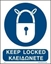 Picture of KEEP LOCKED SIGN 25X20