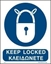 Εικόνα της KEEP LOCKED SIGN 25X20