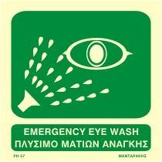 Picture of EMERGENCY EYE WASH SIGN    15x15