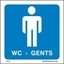 Εικόνα της W.C. GENTS SIGN 15X15