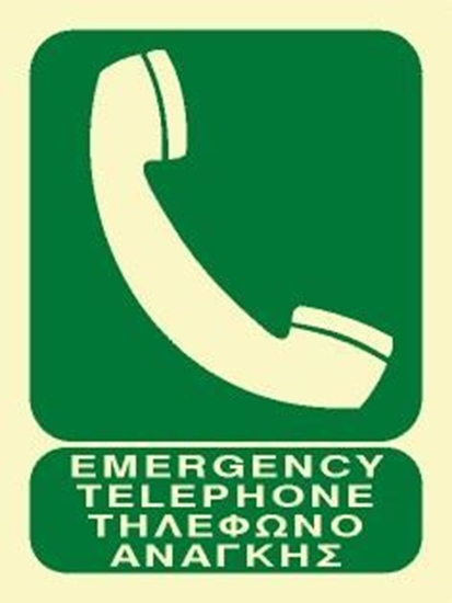 Picture of EMERGENCY TELEPHONE SIGN 20X15
