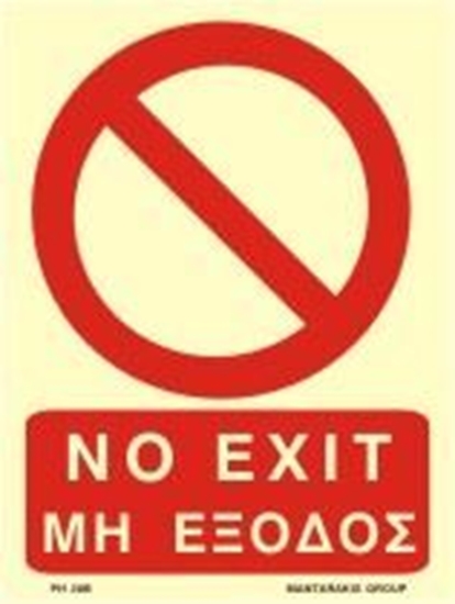 Picture of NO EXIT SIGN 20X15 PVC