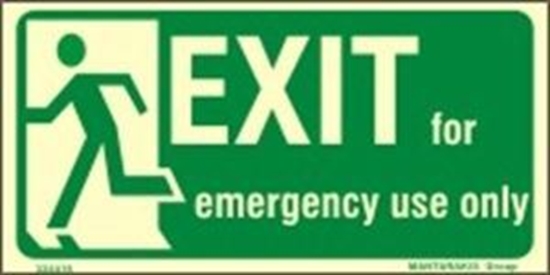 Εικόνα από EXIT FOR EMERGENCY USE ONLY LEFT 15X30