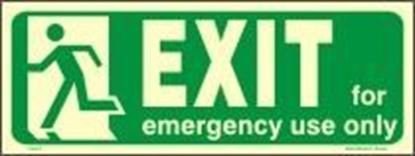 Picture of EXIT FOR EMERGENCY USE ONLY LEFT 15X40