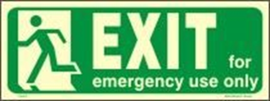 Εικόνα από EXIT FOR EMERGENCY USE ONLY LEFT 15X40