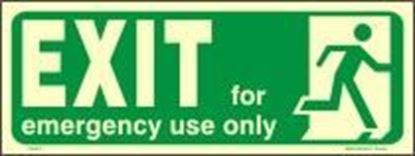 Picture of EXIT FOR EMERGENCY USE ONLY RIGHT 15X40