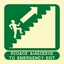 Εικόνα της TO EMERGENCY EXIT UP/RIGHT SIGN 15X15