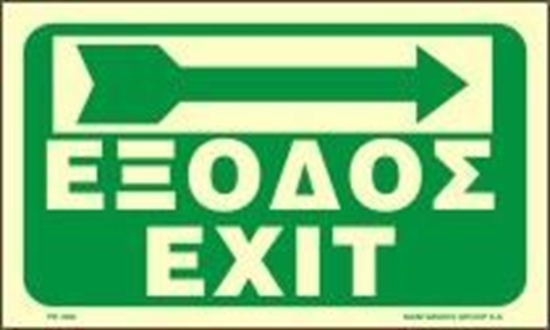Picture of EXIT - RIGHT ARROW SIGN     15x25