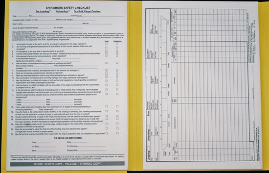 Panman Trading Eood - Eshop. Ship Shore Safety Checklist