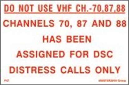 Picture of DO NOT USE VHF CH.-70,87,88    10x15