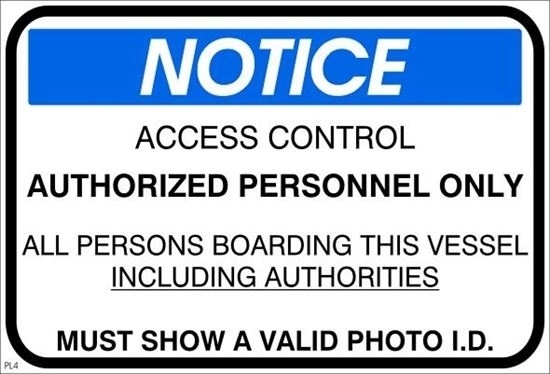 Picture of NOTICE-ACCESS CONTROL AUTHORISED PERSONNEL ONLY