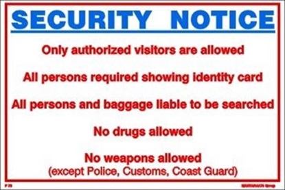 Picture of SECURITY NOTICE  30x20