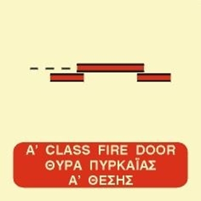 Εικόνα της A CLASS FIRE DOOR SIGN   15x15