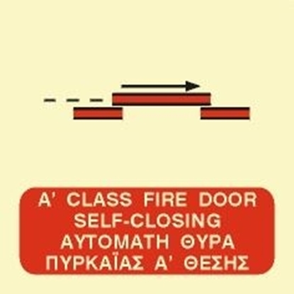 Εικόνα της A CLASS SELF-CLOSING FIRE DOOR SIGN   15x15