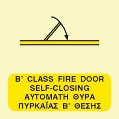 Снимка на B CLASS SELF-CLOSING FIRE DOOR SIGN   15x15