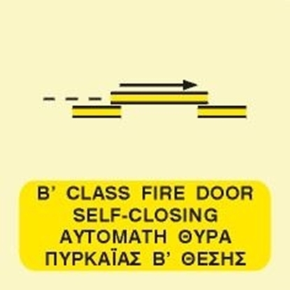 Εικόνα της B CLASS SELF-CLOSING FIRE DOOR SIGN   15x15
