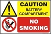 Εικόνα από CAUTION BATTERY COMPARTMENT-NO SMOKING 20x30