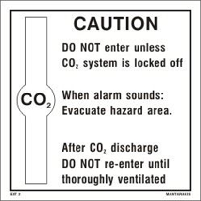 Εικόνα της CO2 CAUTION SIGN     20x20