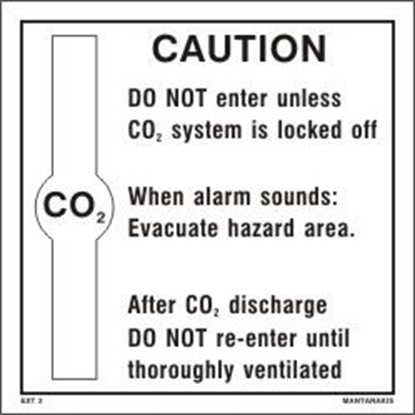 Picture of CO2 CAUTION SIGN     20x20