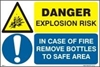 Picture of DANG. EXPLOS.RISK-IN CASE OF FIRE REM.BOTTL. 20x30