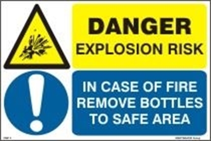 Снимка на DANG. EXPLOS.RISK-IN CASE OF FIRE REM.BOTTL. 20x30