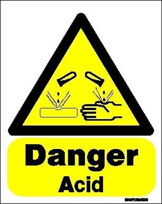 Picture of DANGER ACID   20x25