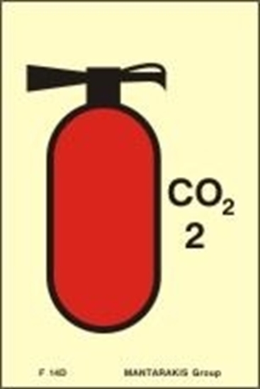 Picture of FIRE EXTINGUISHER CO2 SIGN 15X10