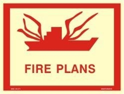 Εικόνα της FIRE PLANS SIGN        30x40