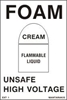 Picture of FOAM/CREAM/FLAMMABLE LIQUID SIGN  15x10