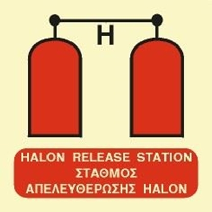 Снимка на HALON RELEASE STATION SIGN    15x15