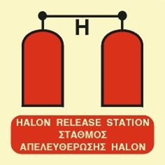 Picture of HALON RELEASE STATION SIGN    15x15