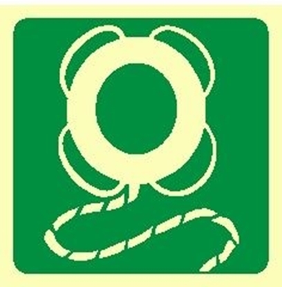 Picture of LIFEBUOY WITH LINE SIGN 15X15