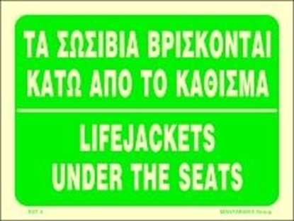 Picture of LIFEJACKETS UNDER THE SEATS 15X20