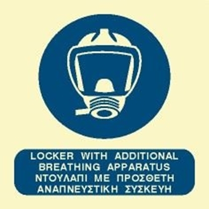 Picture of LOCKER WITH ADDIT. BREATH. APPARATUS SIGN 15x15