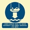 Picture of LOWER RESCUE BOAT TO WATER SIGN 15X15