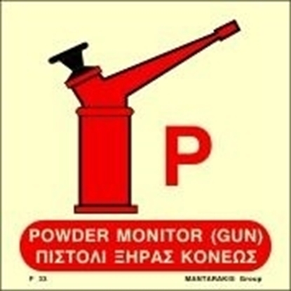 Εικόνα της POWDER MONITOR GUN SIGN    15x15