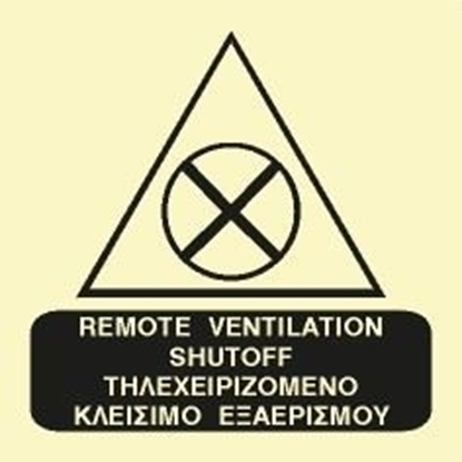 Εικόνα της REMOTE VENTILATION SHUTOFF SIGN   15x15