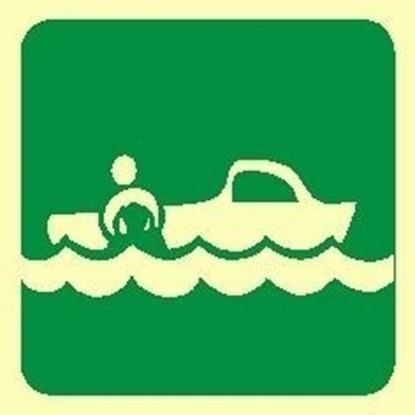 Εικόνα της RESCUE BOAT SIGN 15X15