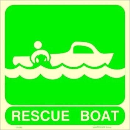 Εικόνα της RESCUE BOAT SIGN 30X30