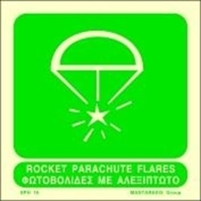 Picture of ROCKET PARACHUTE FLARES SIGN 15X15