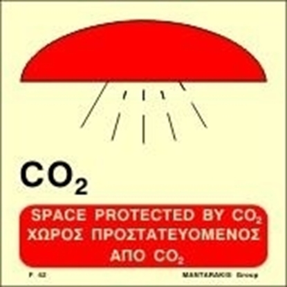 Εικόνα της SPACE PROTECTED BY CO2 SIGN   15x15