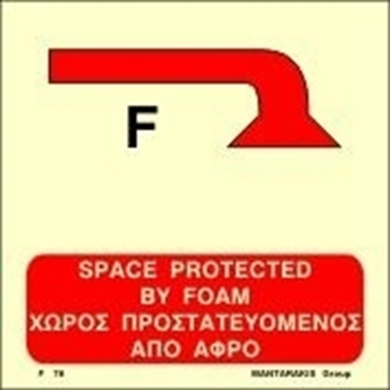 Picture of SPACE PROTECTED BY FOAM SIGN   15x15
