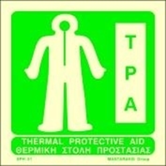 Picture of THERMAL PROTECTIVE AID SIGN 15X15