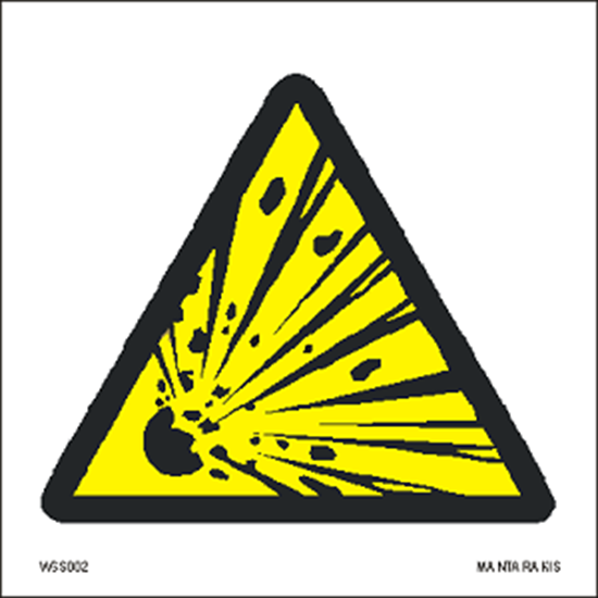 Picture of Warning  Explosive material 15 x 15