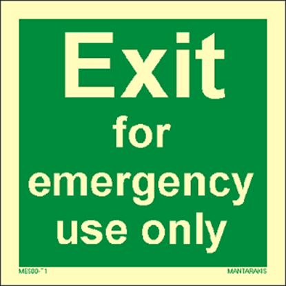 Снимка на Text Exit for emergency use only 15 x 15