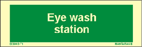 Снимка на Text Eye Wash Station 5 x 15