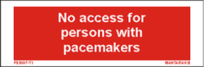 Снимка на Text no access for persons with pacemakers 5 x 15